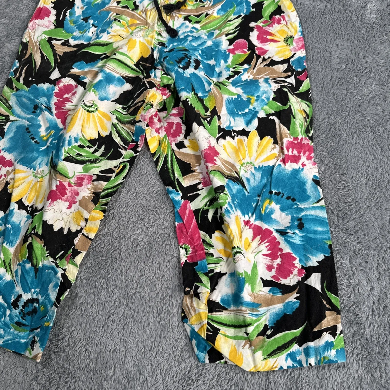 Vintage Tropical Tiki Pants Women's Size Small 9/10 Jerry Leigh California USA - Image 4