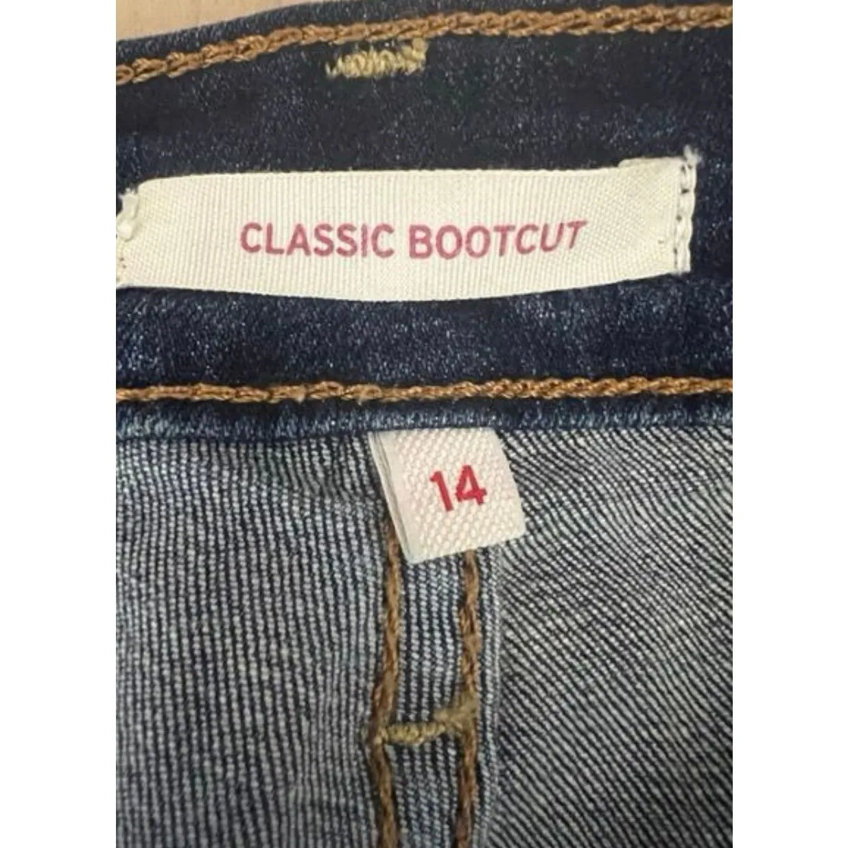 Levi’s Dark Blue Classic Bootcut Women Jeans Size 14 Stretch High Rise - Image 10