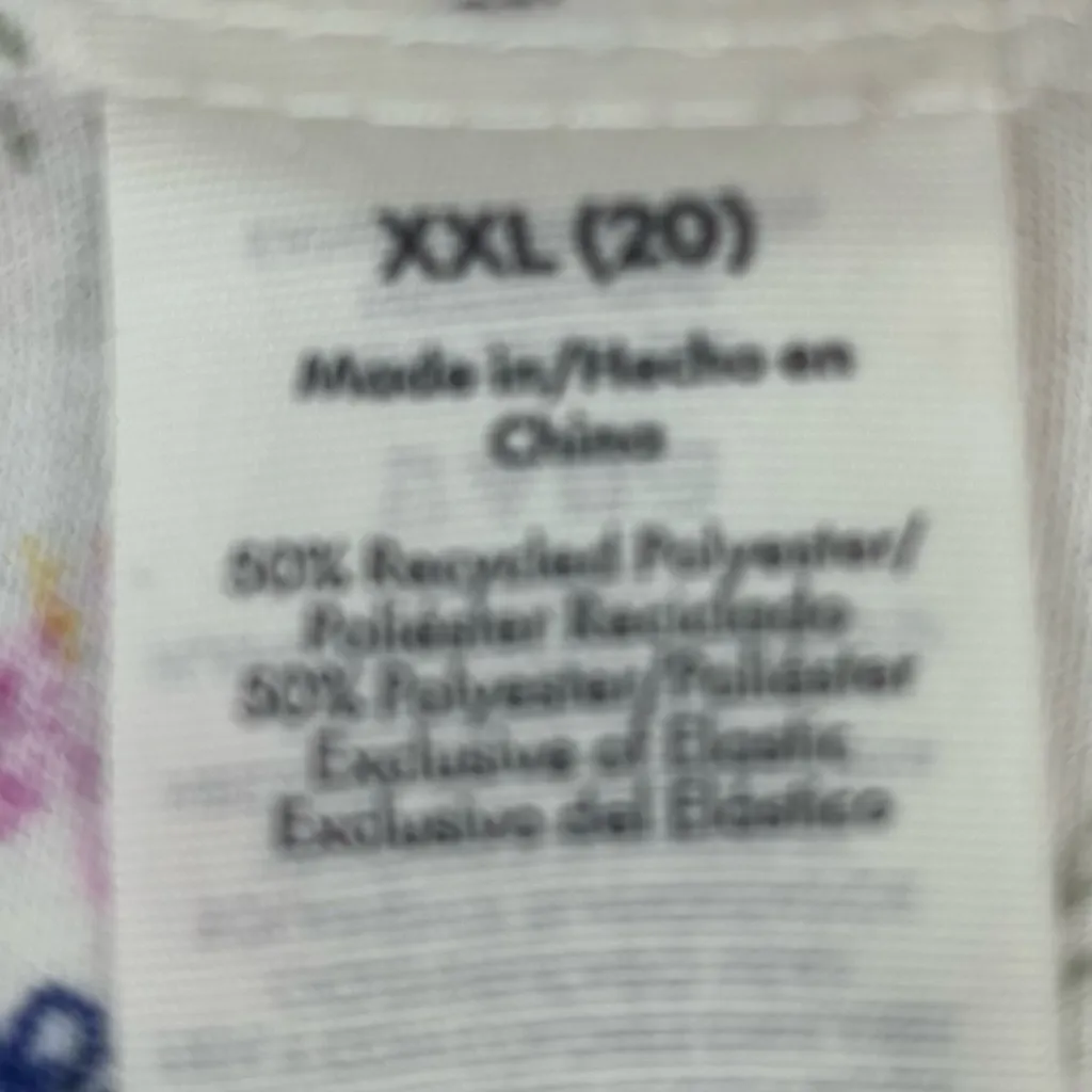 No Boundaries XXL (20) Boho Babydoll Pink Blue and Green Floral Puff Sleeve Top - Image 5