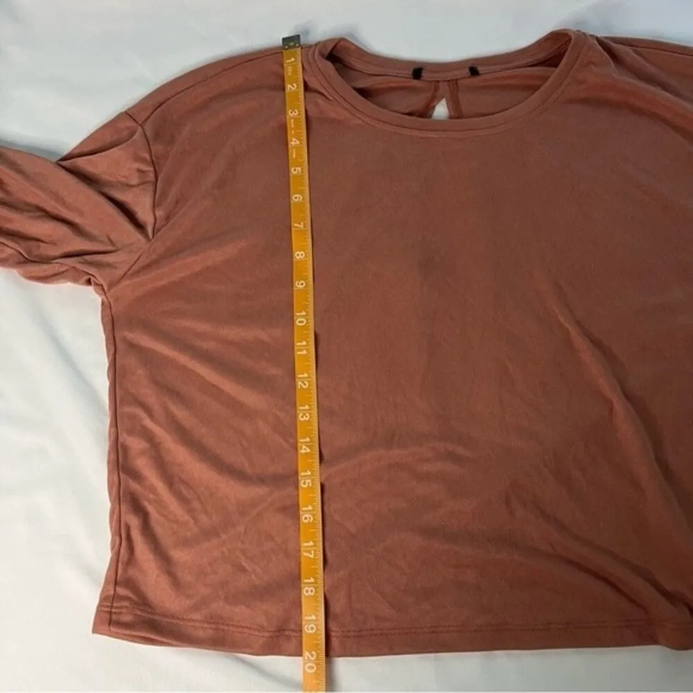 Koral Size S Pink Sand Storm Marlow Long Sleeve Top Gym Active Open Back Relaxed - Image 8