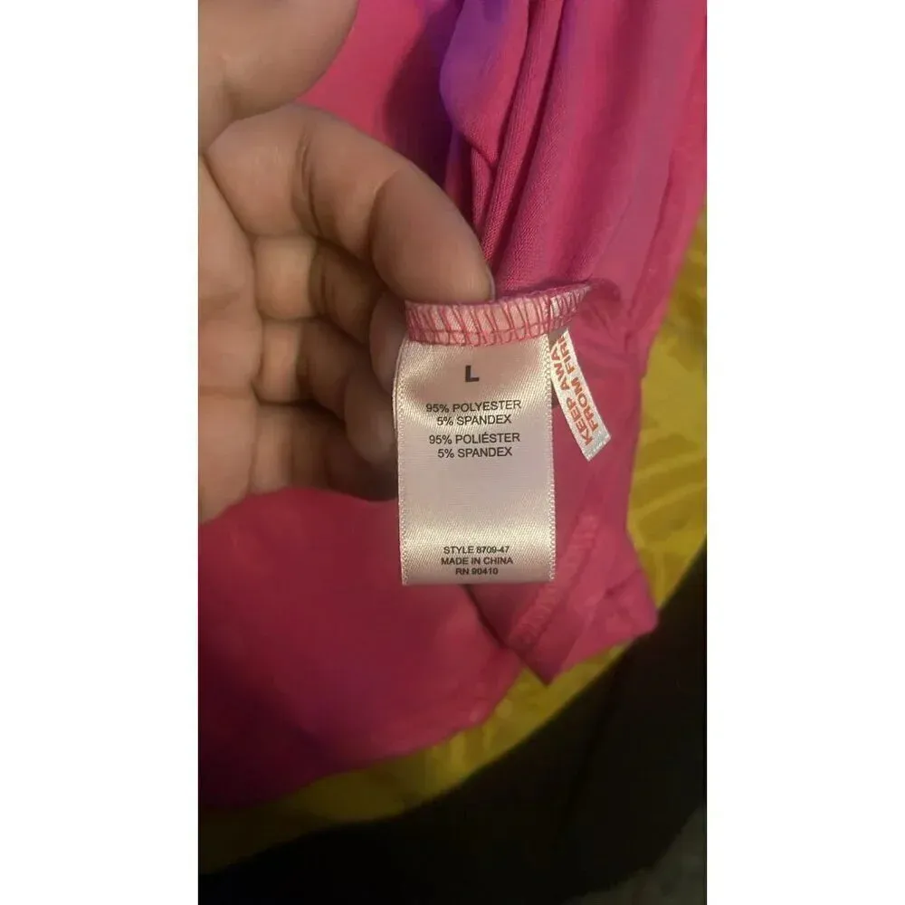 NWT Juicy Couture Logo Magenta Sleepwear Set 2 piece Pants Shirt Size L - Image 10