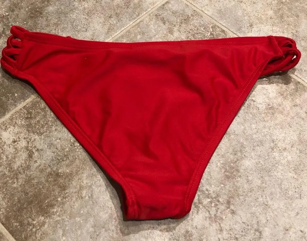 🆕 Sexy strappy red hipster bikini bottoms … - Image 6