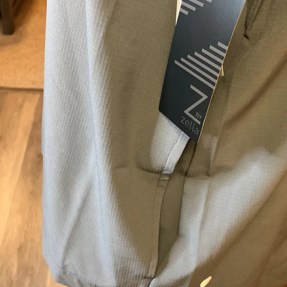 Zella Grey Shade tunic Length Windbreaker with Zip Front, Hoodie and Pockets - Image 6