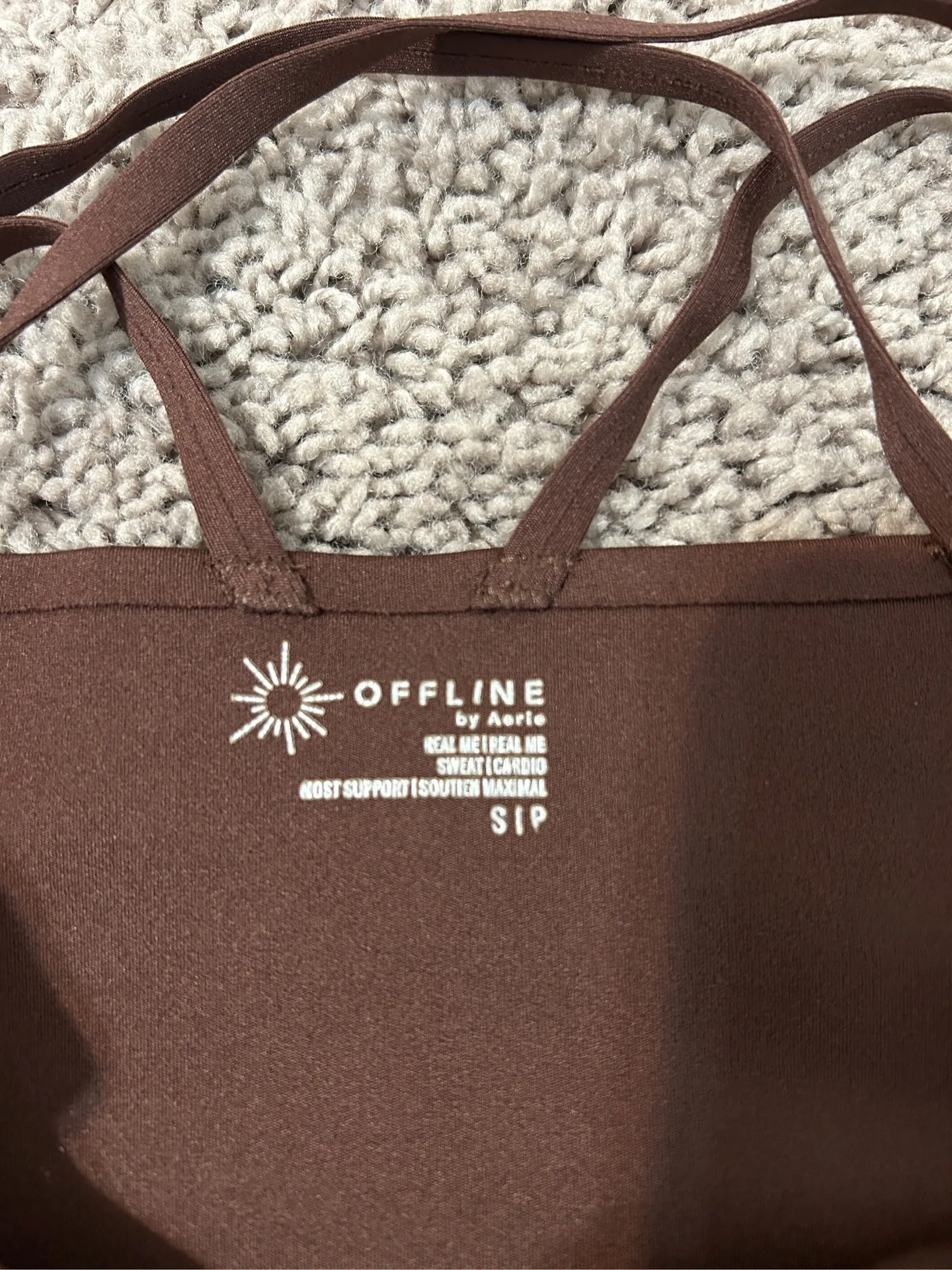 Aerie Offline Brown Hold Up Sports Bra - Image 3