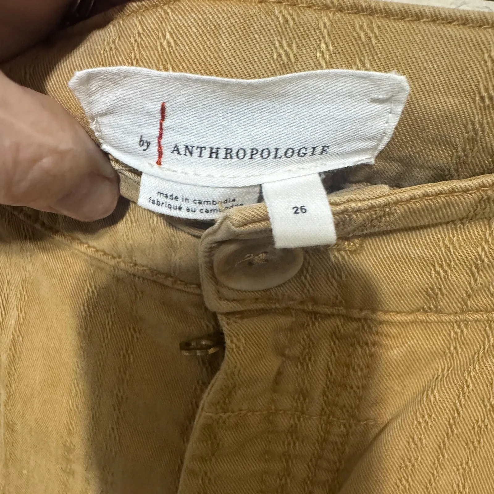 By Anthropologie Women's Beige Jogger Pants Size 26 Skater Grunge Khaki Utility - Image 6
