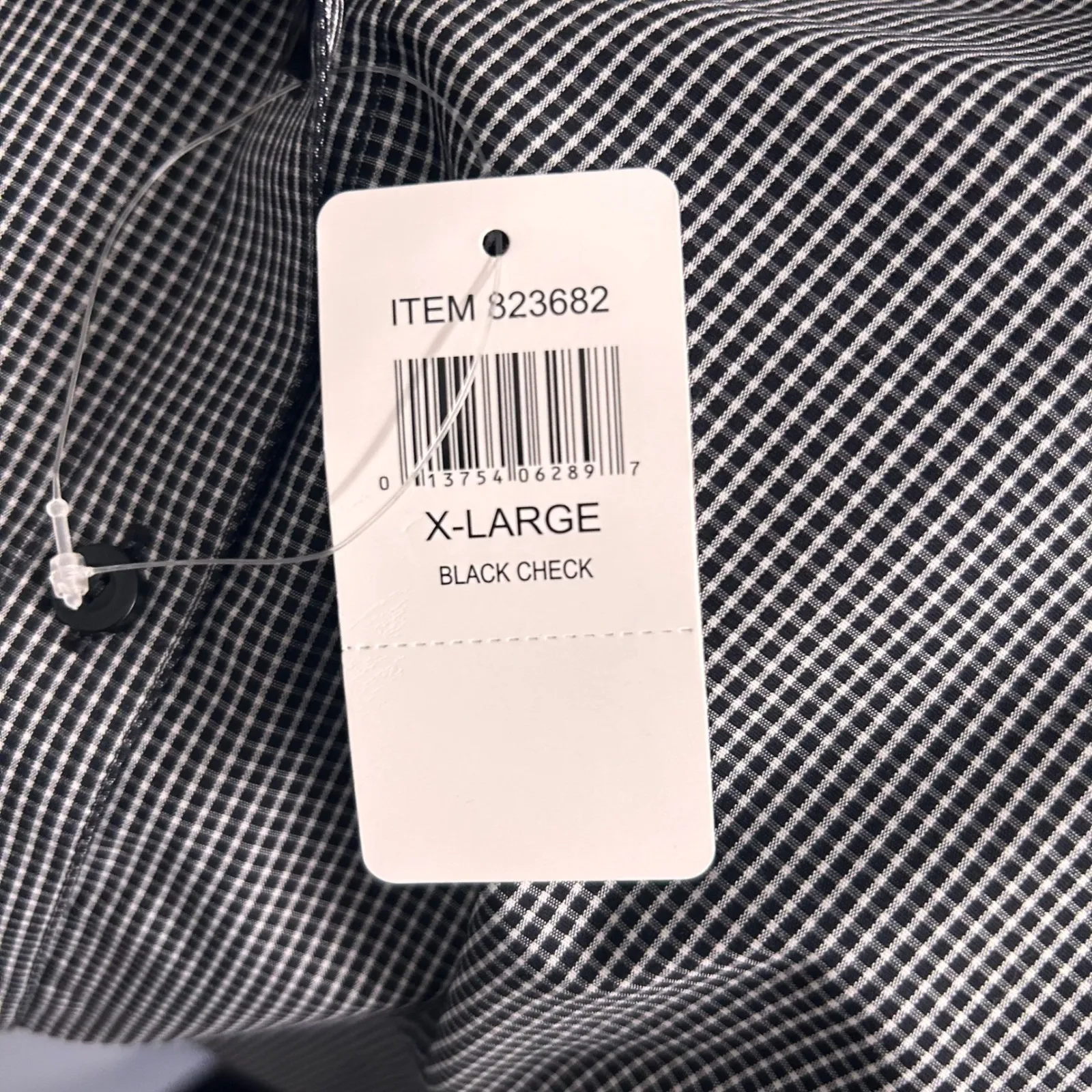 Foxcroft  Gingham Button Up Shirt Black White XL - Image 10