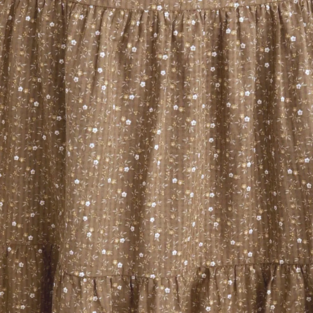 Madewell S Small Olive Ruffle Sleeve Tiered Midi Dress Daisy Stitch Sold Out - Image 6