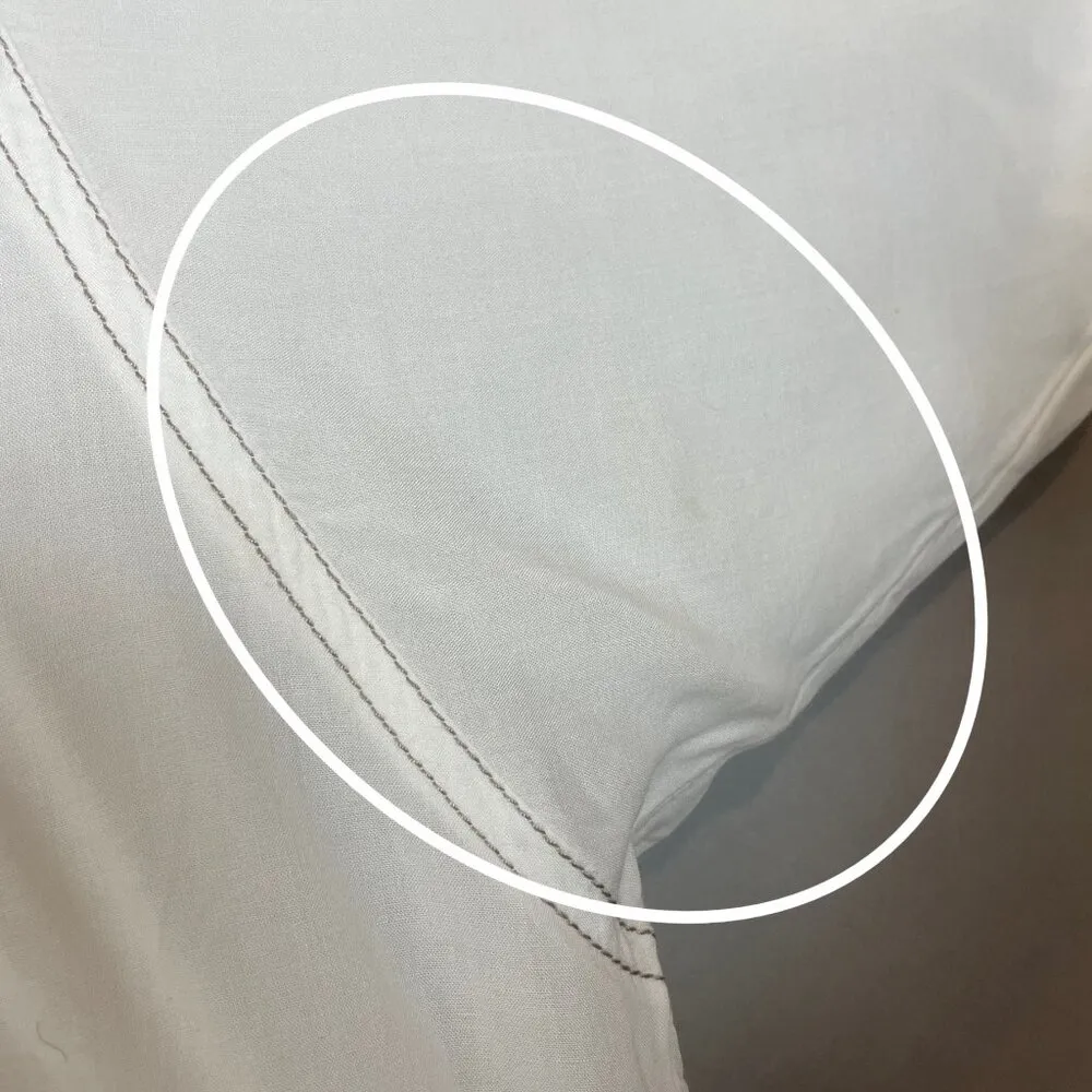 Urban Outfitters Blouse White Semi-Sheer Long Sleeve FLAWS Size Medium Women Top - Image 7