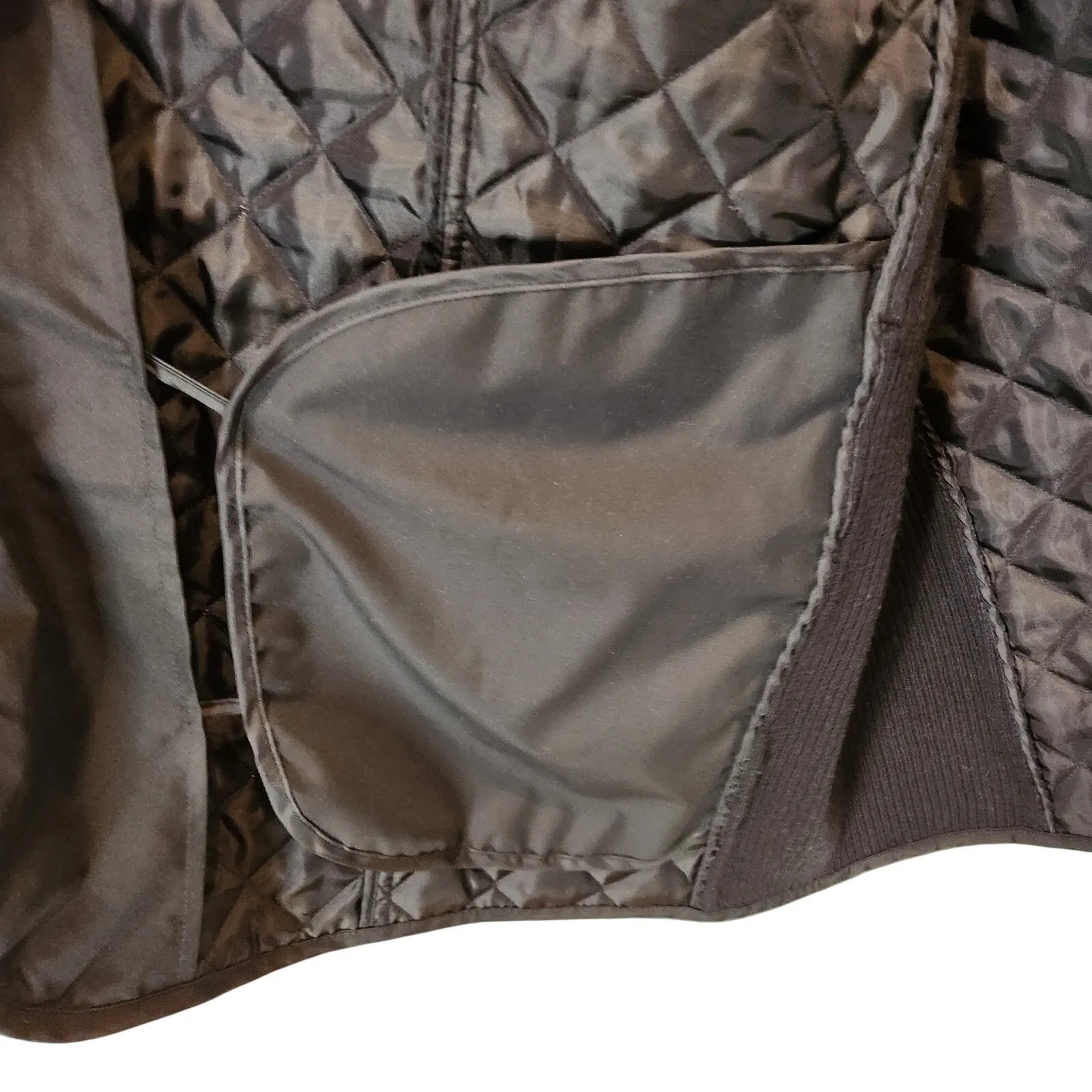 Woman Within Black Insulated Stand Collar Full Zip Quilted Jacket Size 26/28 - Image 4