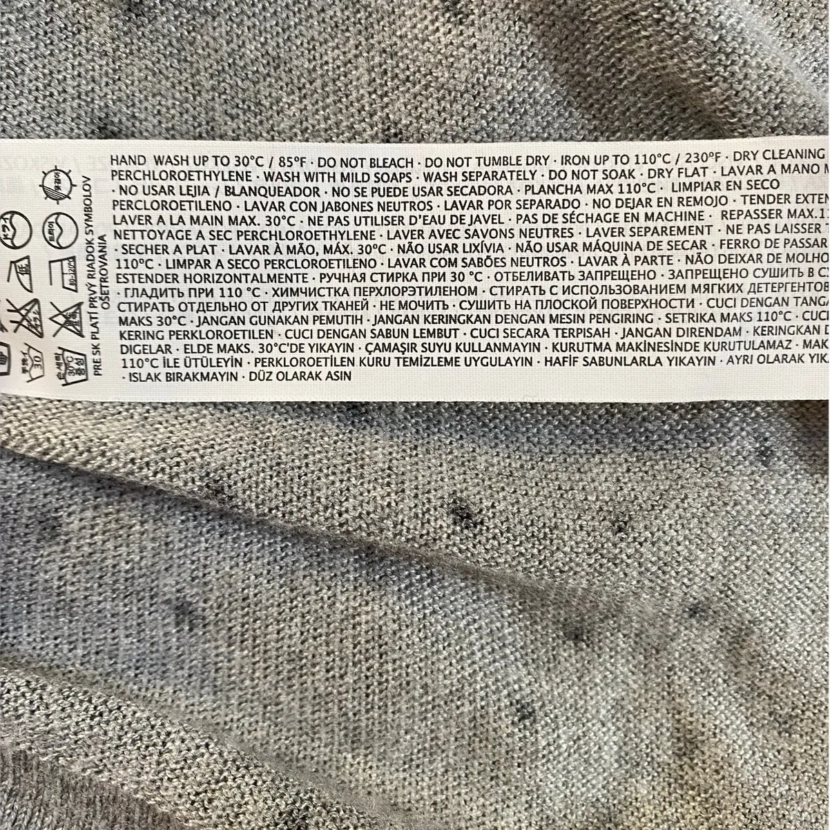 Mango Basics Grey Sweater Midi Dress w/‎ Black Polka Dots Dress Nikitap M - Image 9