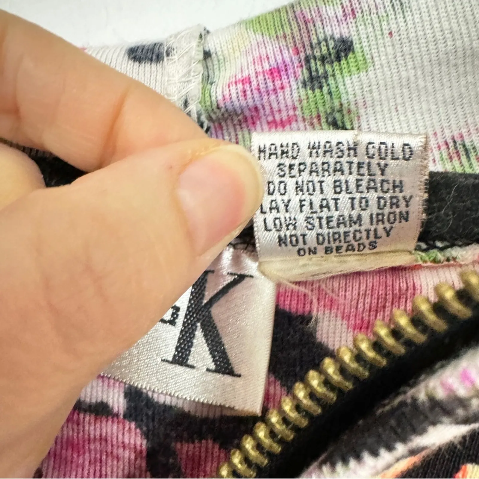 Vintage Shana K Floral Print Y2K Sequined Hoodie Sweatshirt Womens S Maximalist Black - Image 7