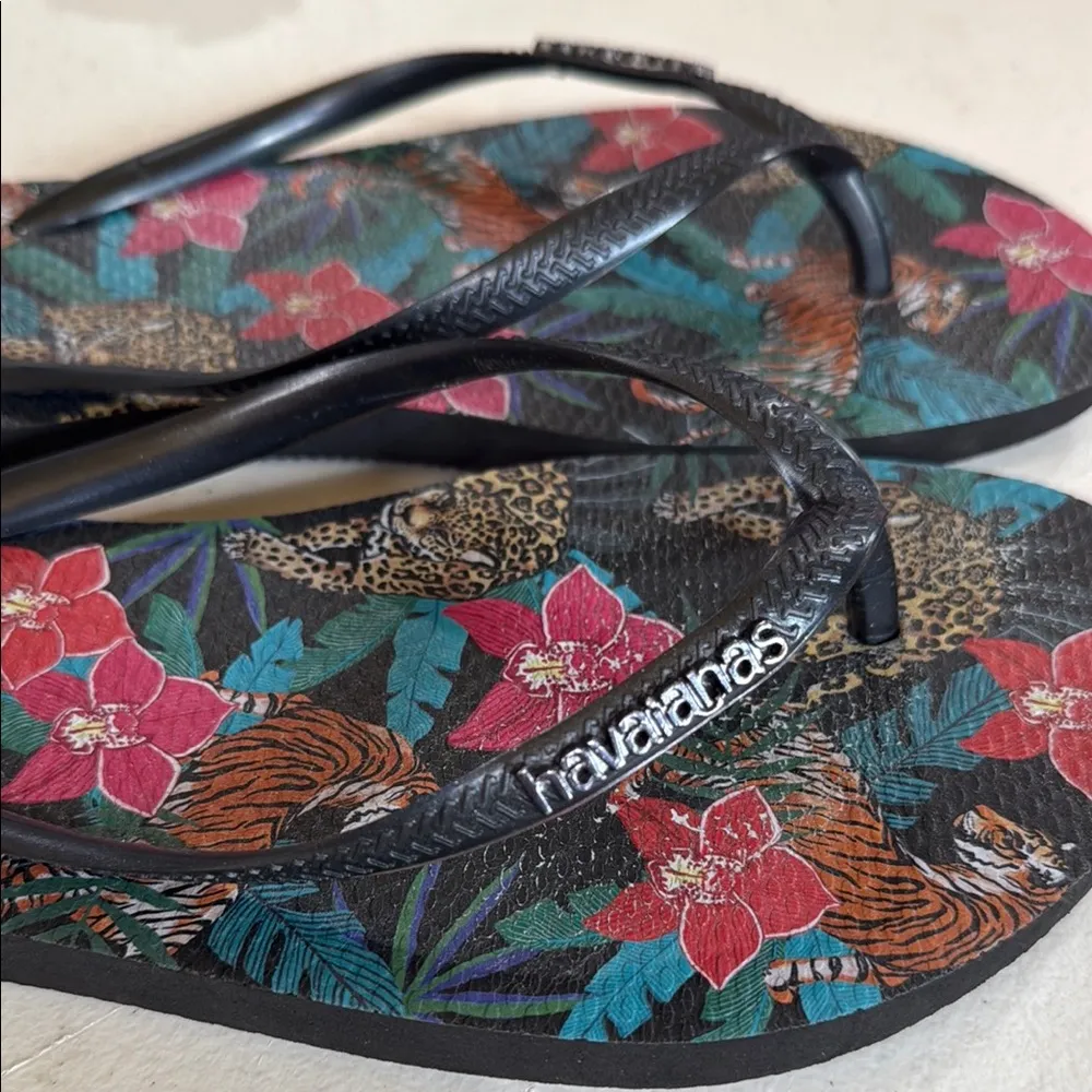 Havaianas Tropical Animal Print Flip Flops - Image 3