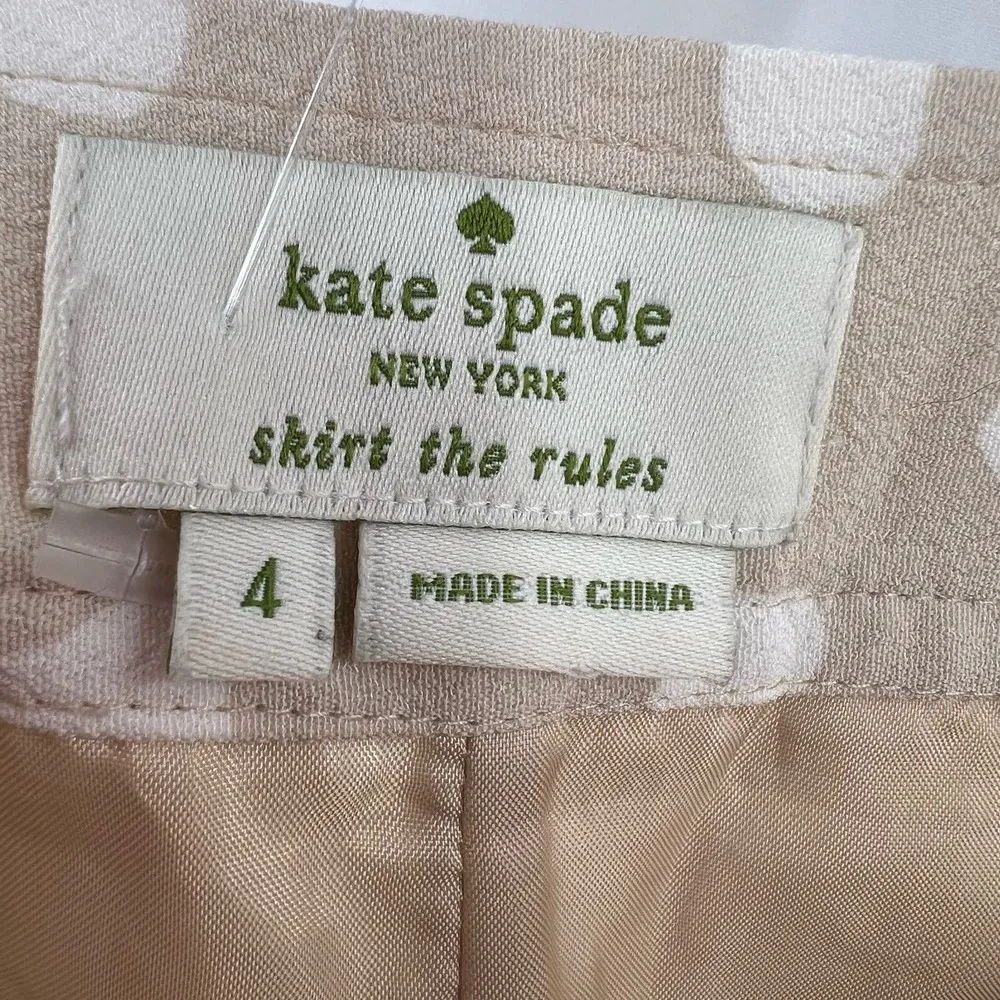 Kate Spade Polka Dot Circle Skirt Beige Size 4 - Image 4