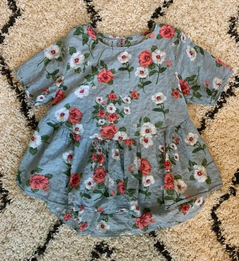 SheIn floral blue top - Image 2