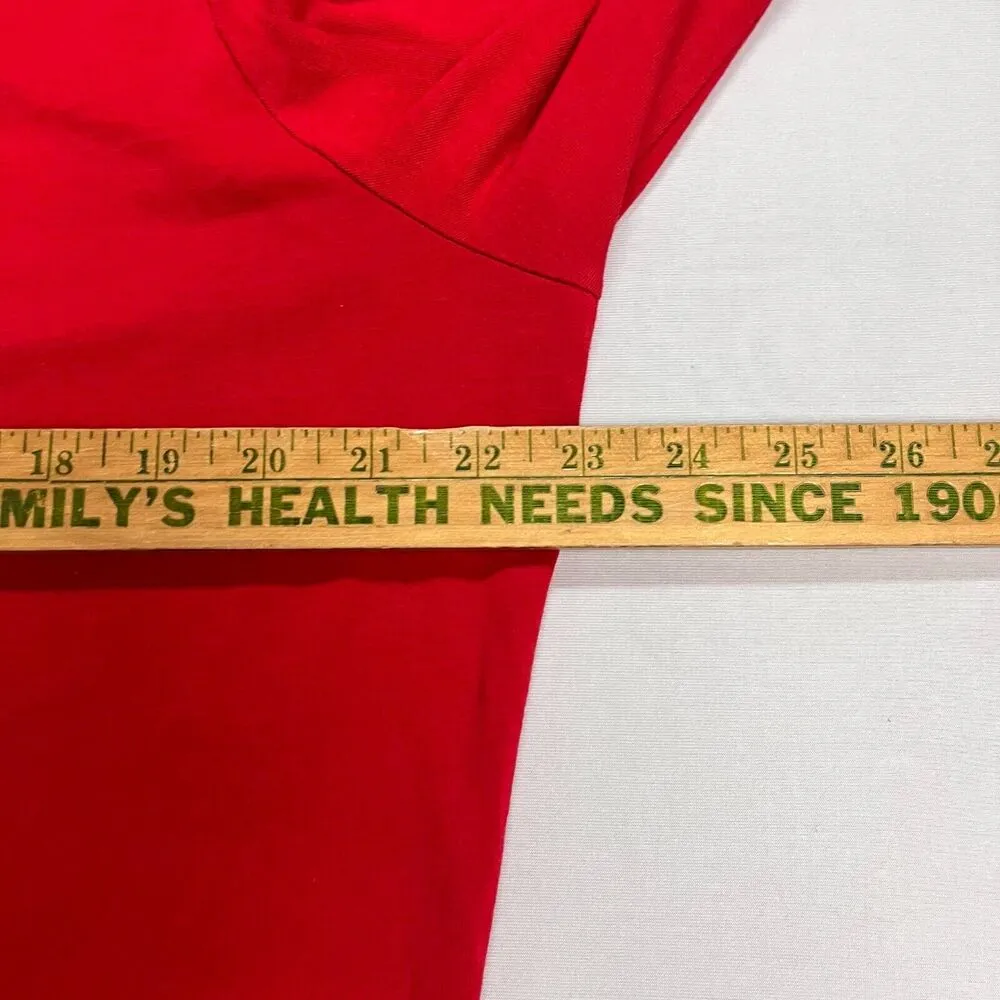 Ann Klein Women's Red Long Sleeve T-shirt Plus size 1X Solid Color Pullover - Image 4