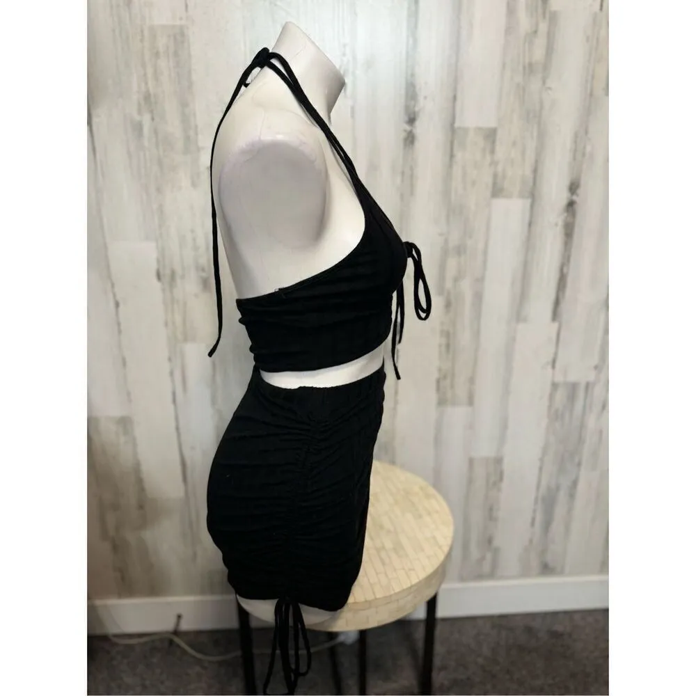 Two piece set black skirt and crop top Size XS - Image 5