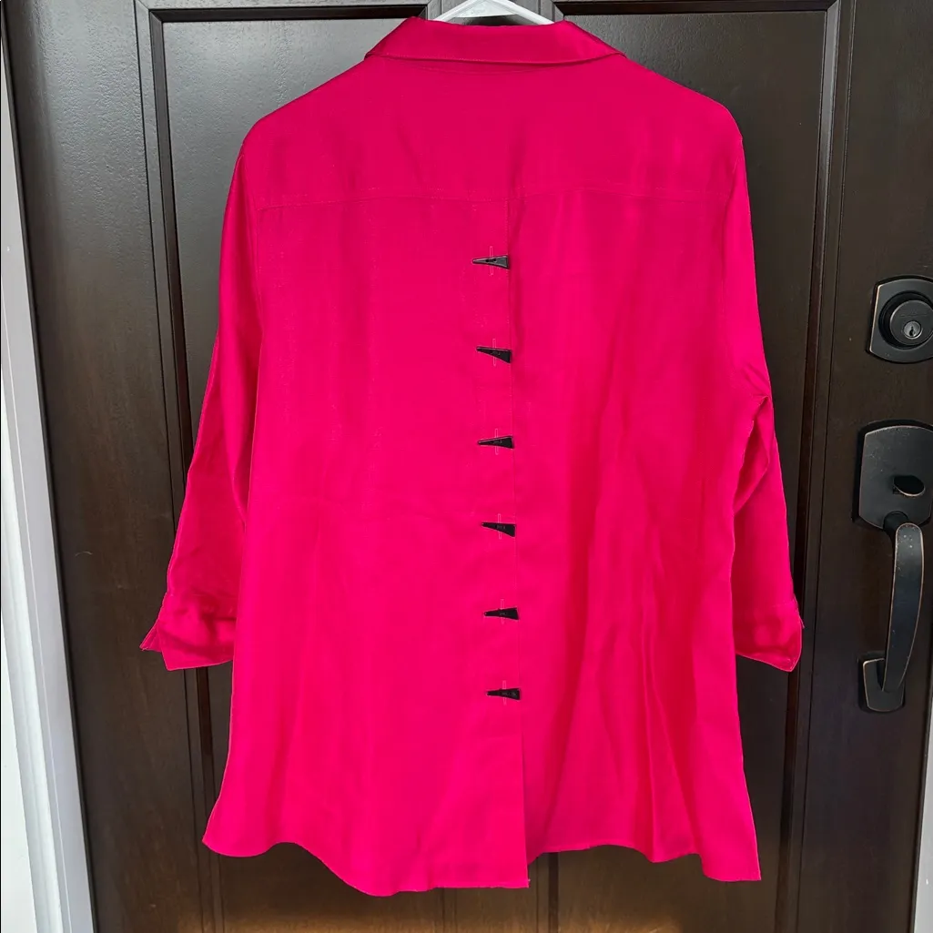 NWT Multiples A-Line Swing Top Fuchsia Size Large - Image 8