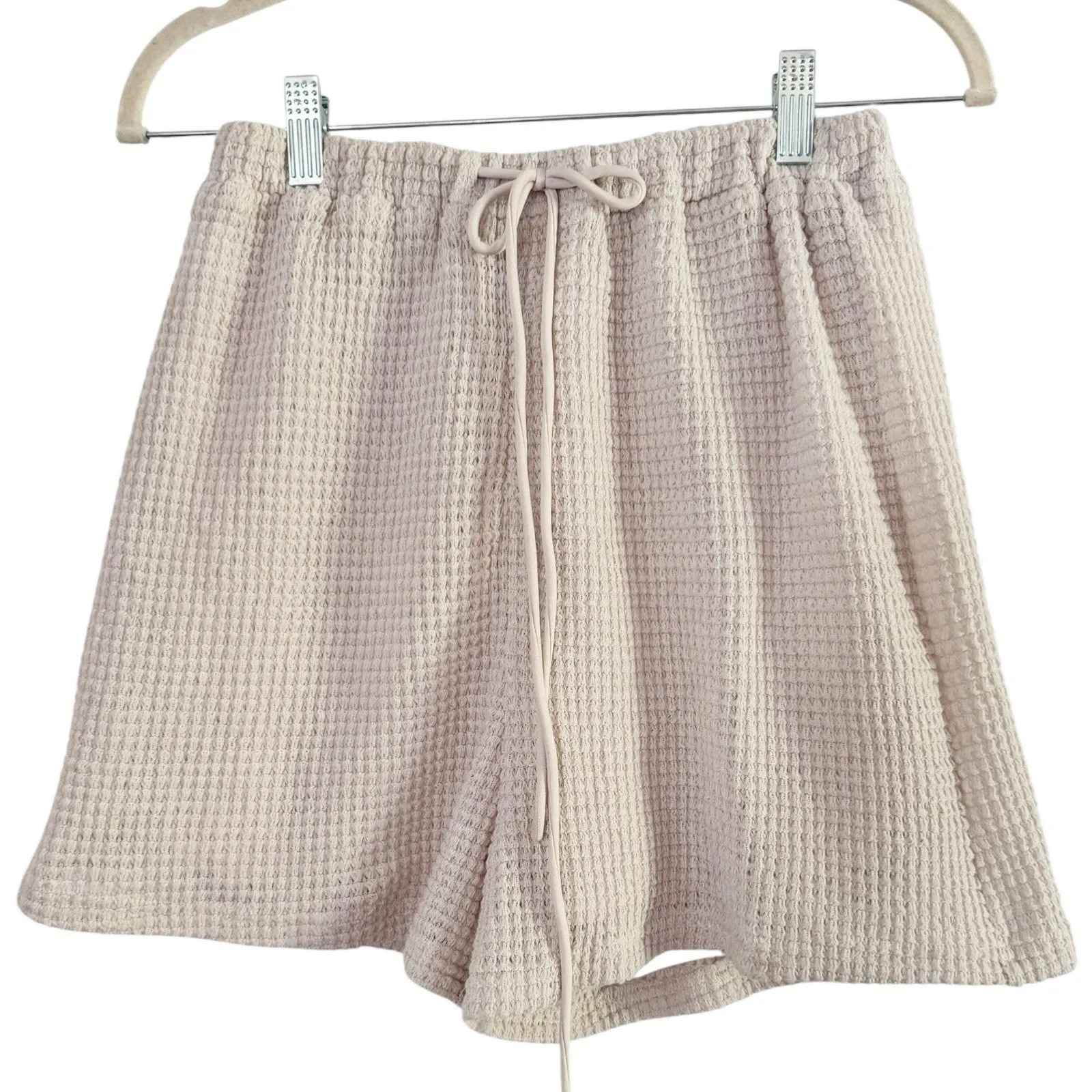 SABO Cream Waffle Knit High Waisted Shorts Women’s Size 2 - Image 2