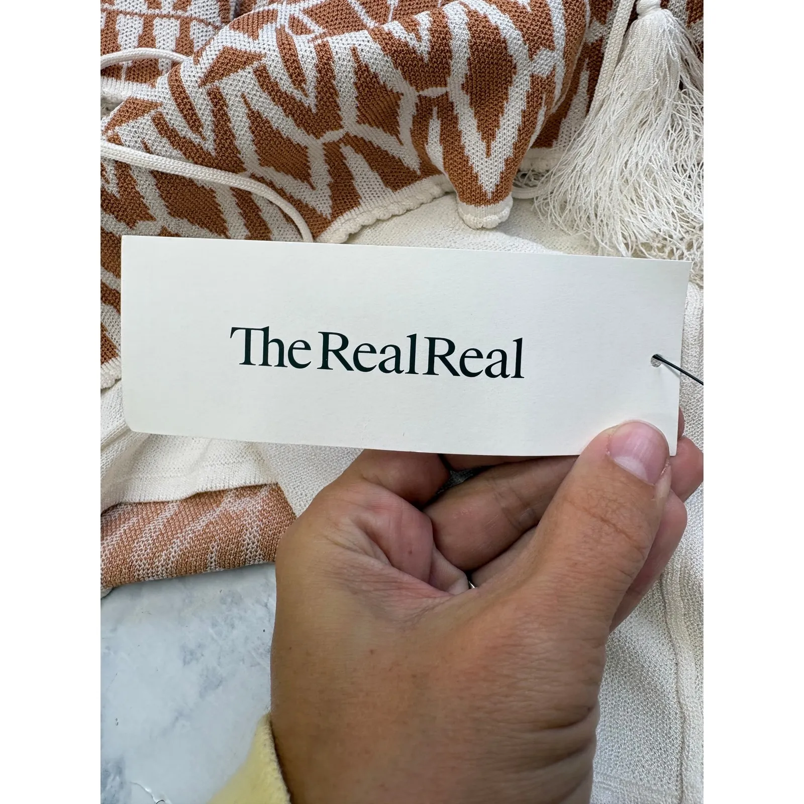 Ronny Kobo Women's Adina Mini Dress Geometric Pattern Tassel Bell Sleeve Boho S Brown - Image 6