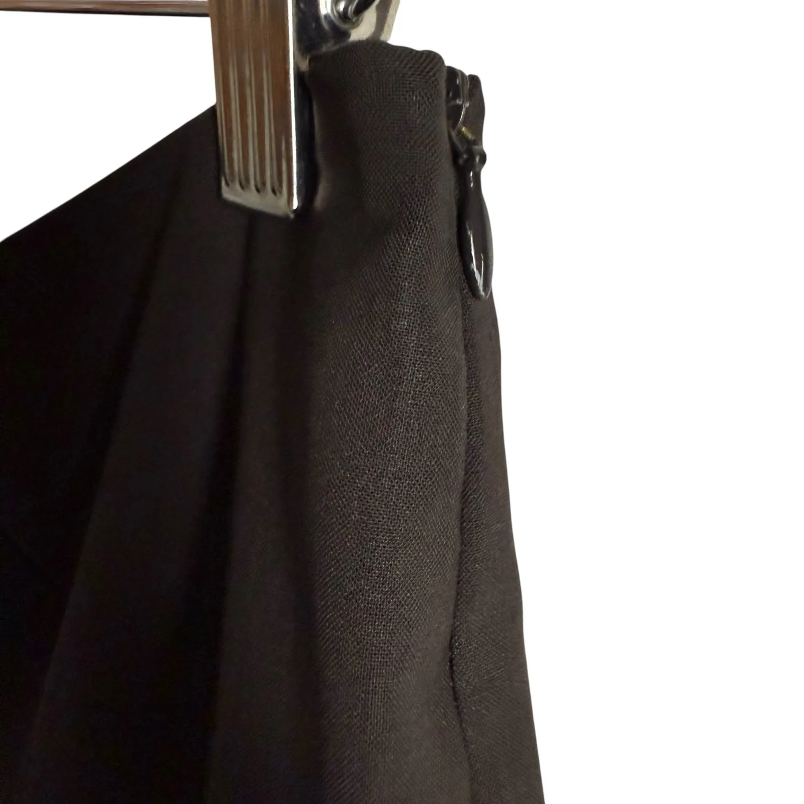 Piazza Sempione Sabina Brown Italian Zip Hem Wool Blend Trouser Pants Size 12 - Image 3