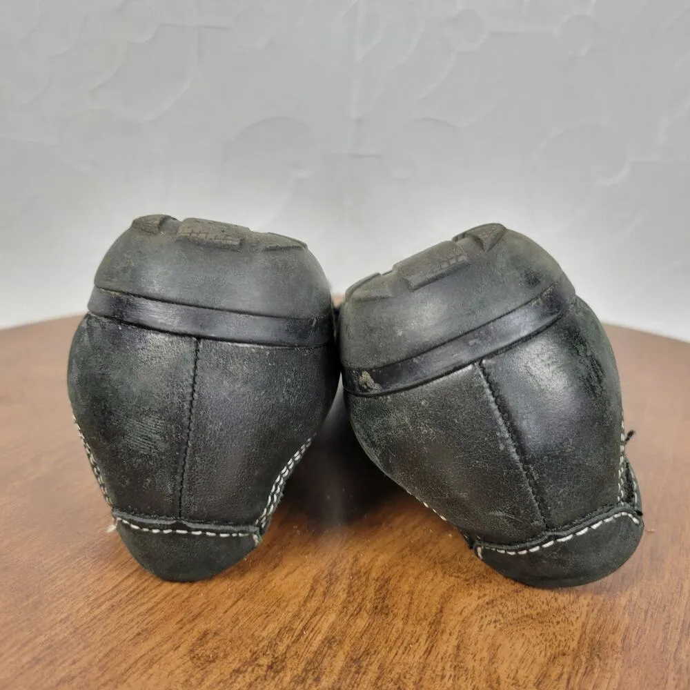 Natural Soul Women's Plantain Flats 9.5 Black Suede Leather Laser Cut Slip On - Image 6