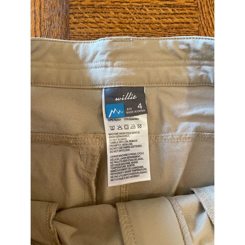 WILLIT UPF 50 sun protection pants size 4 Tan - Image 4