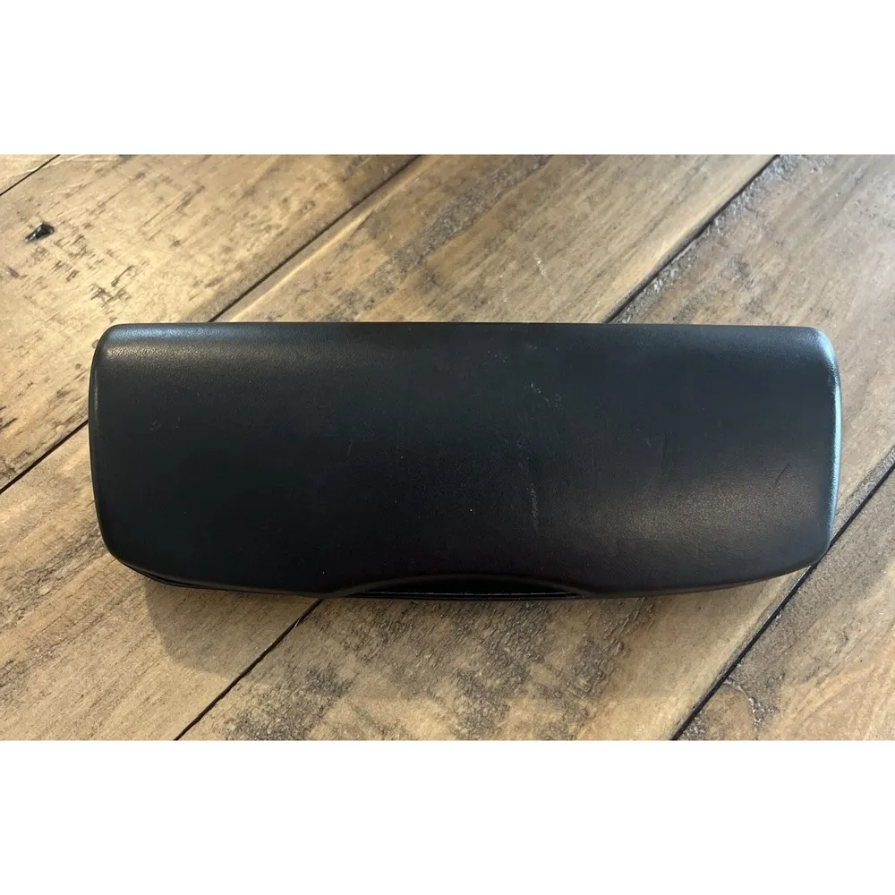 BEBE Eyeglass Sunglass Case Black Gold Faux Leather Hard Clamshell CASE ONLY New - Image 3