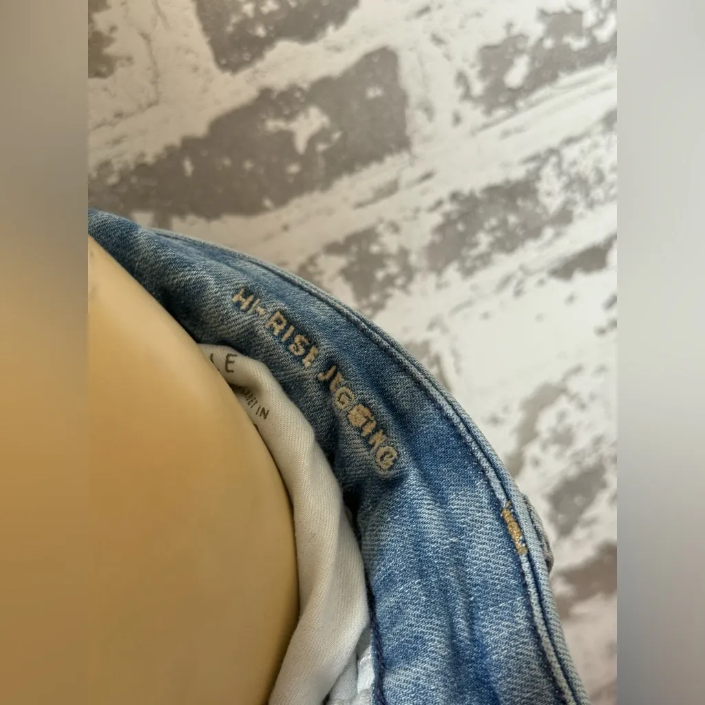 American Eagle Outfitters Distressed Light Blue Jeggings - Image 3