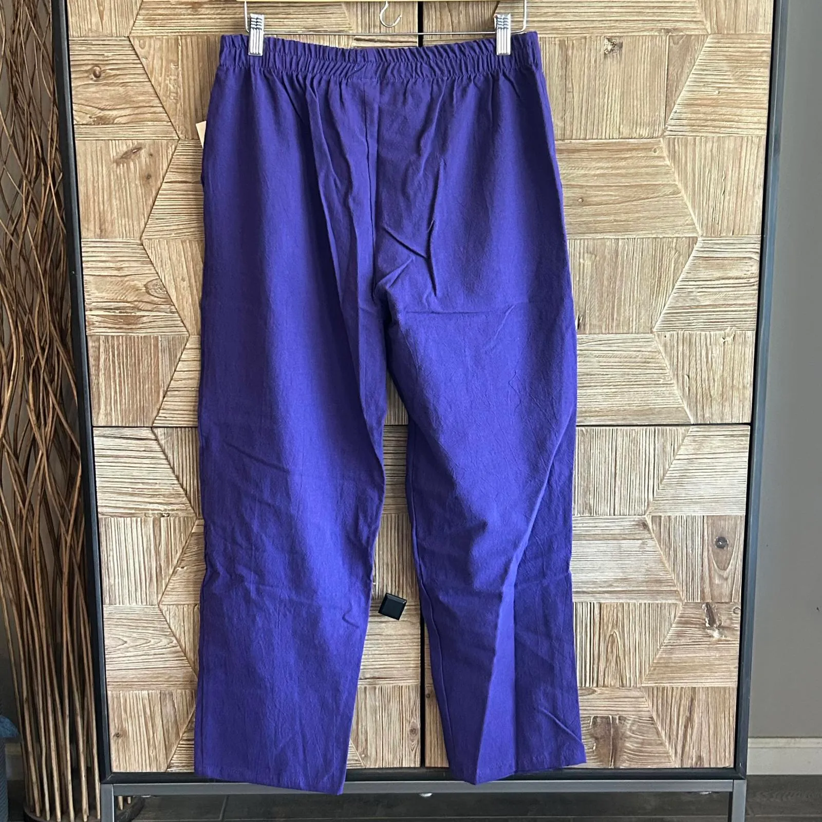 NWT B'Gauze Women's Purple Size 2 (L/XL) 100% Cotton Pants Elastic Waist Size L - Image 3