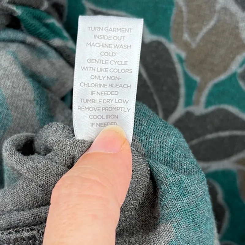 Avenue Floral Asymmetric Womens Top Sz 26/28 Cottagecore Boho Lagenlook Earthy - Image 9