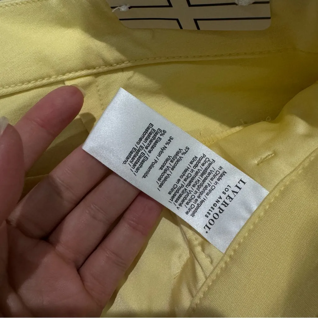 NWT Stitch Fix Liverpool Kelsey‎ Knit Trousers In Yellow Size 16/33 - Image 6