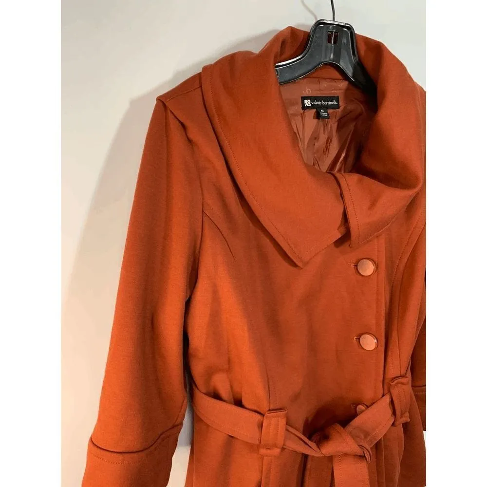 Valerie Bertinelli Womens Tie Waist Shawl Collar Jacket Orange Size Medium - Image 6