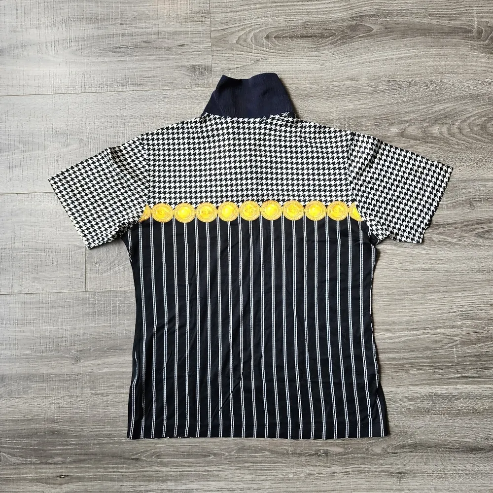 Christian Dior  Houndstooth Old Money Aesthetic Vintage Polo - Image 6
