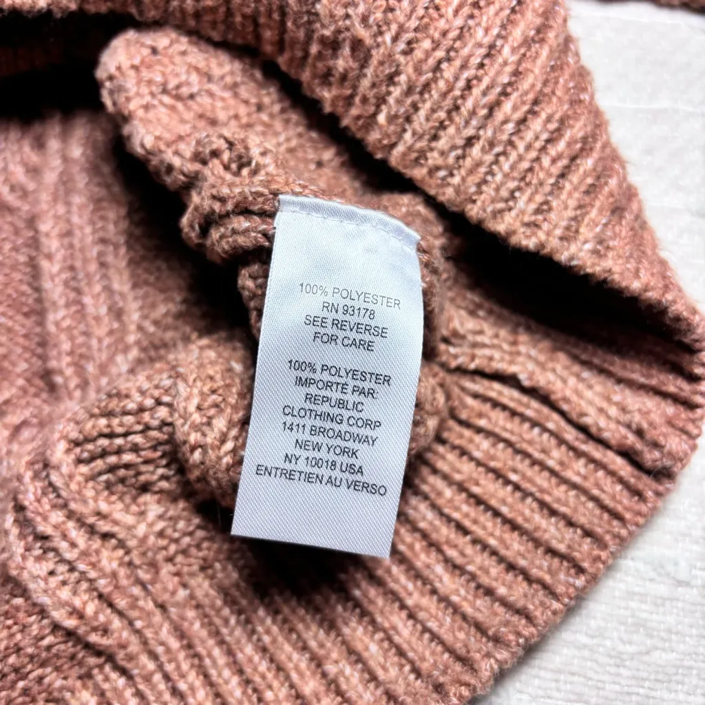 Elie. Elie Tahari brown chunky cable knit sweater women’s Size XL - Image 12