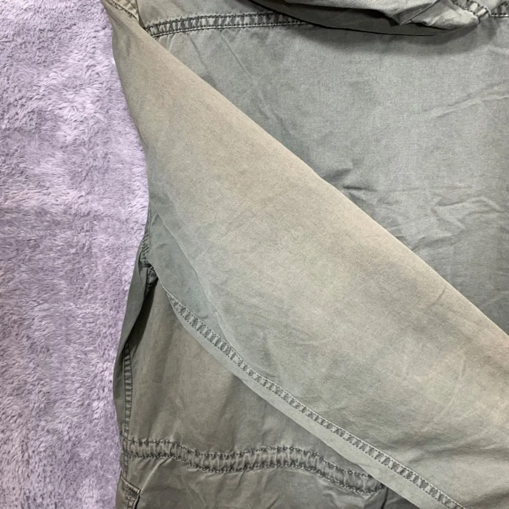 Buffalo David Bitton Utility Jacket Women’s Size M Green Hooded 4 Pocket Cotton - Image 8