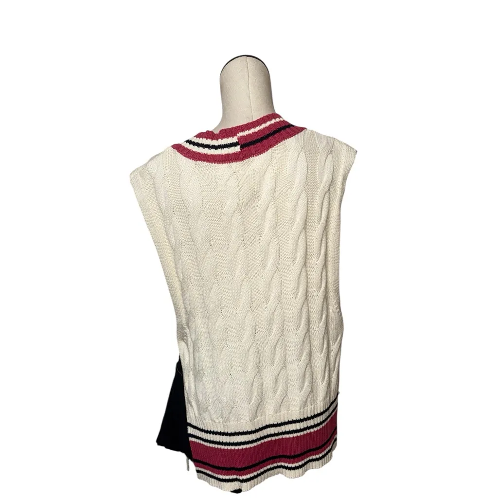 NWOT Free People Coastal prep Poncho vest academia preppy ONE SIZE - Image 8