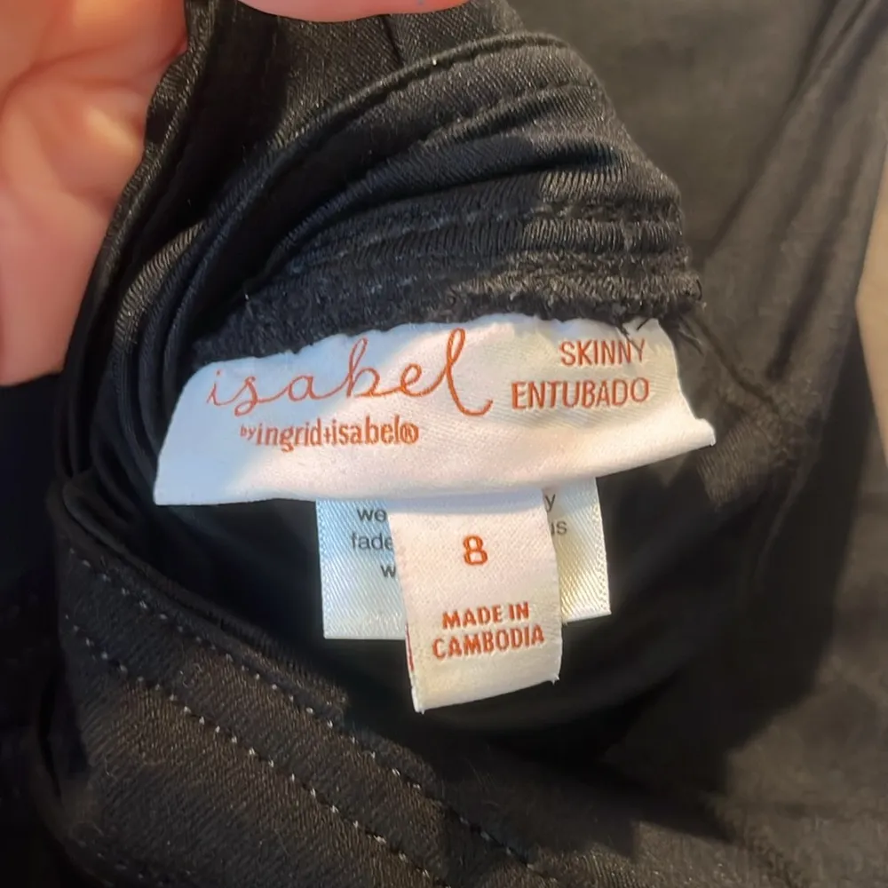 New Isabel by Ingrid & Isabel Maternity Black Skinny Jeans Over the Belly Size 8 - Image 10