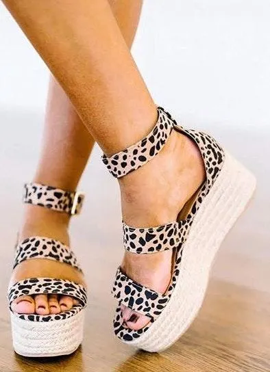 Boutique Cheetah Platforms Black Size 6.5 - Image 2