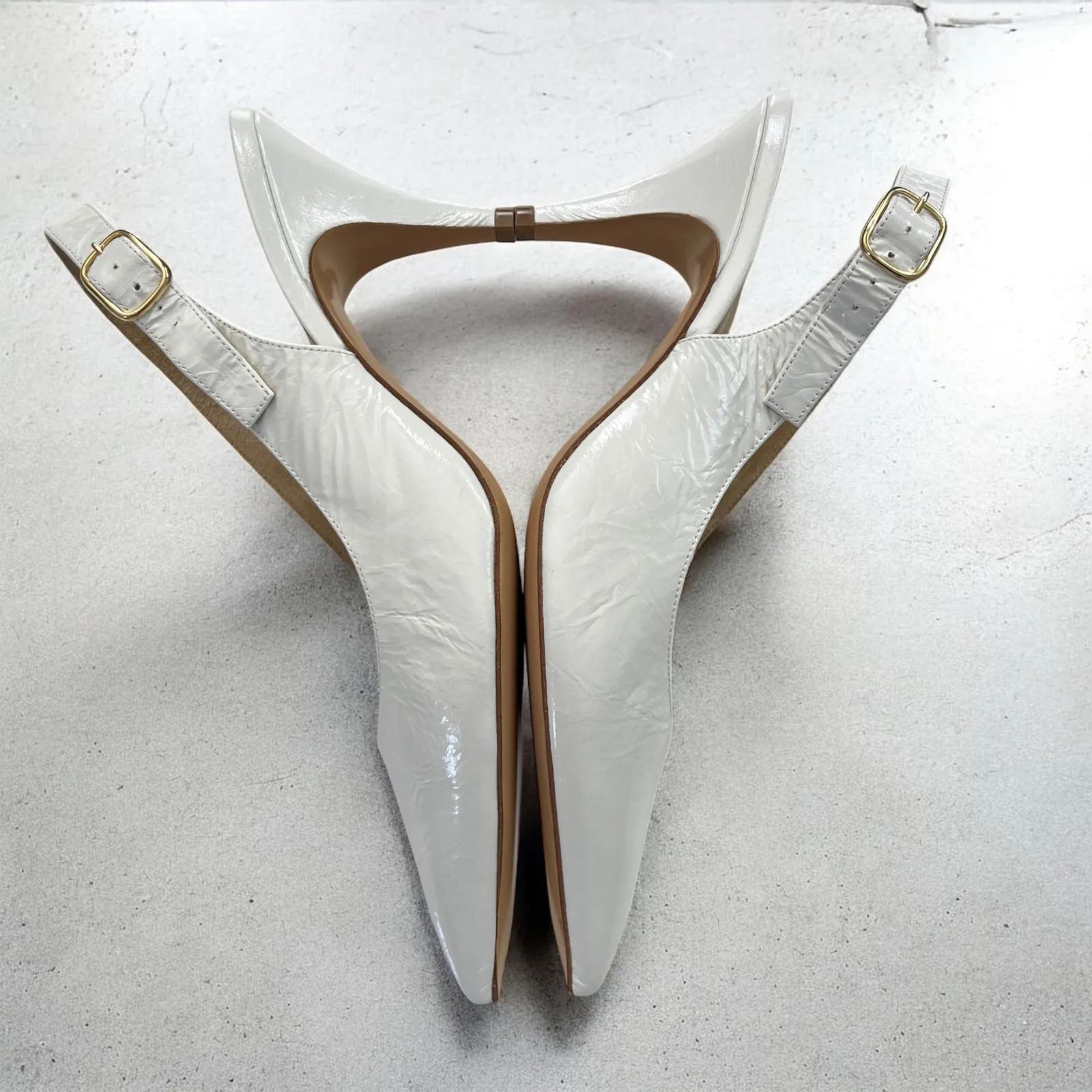 KHAITE River Slingback 75 Pump in‎ White Size 10 - Image 7