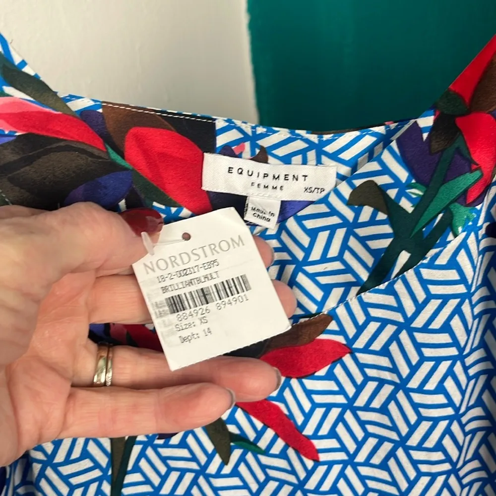 Equipment women’s size XS floral silk midi dress - Image 5