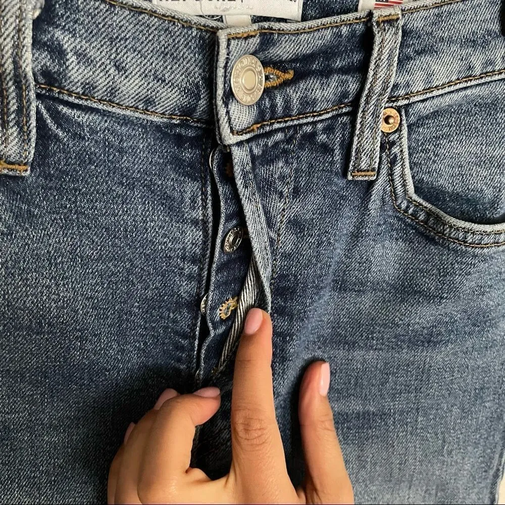 RE/DONE High Rise Ankle Crop Mid 80’s Wash - Image 4