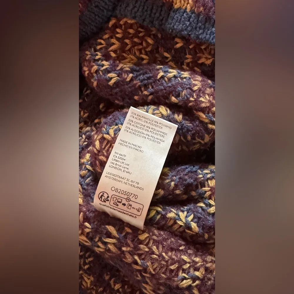 NWOT Free People Little Animal Pullover sweater tunic sz XS Blue Fig Combo - Image 7