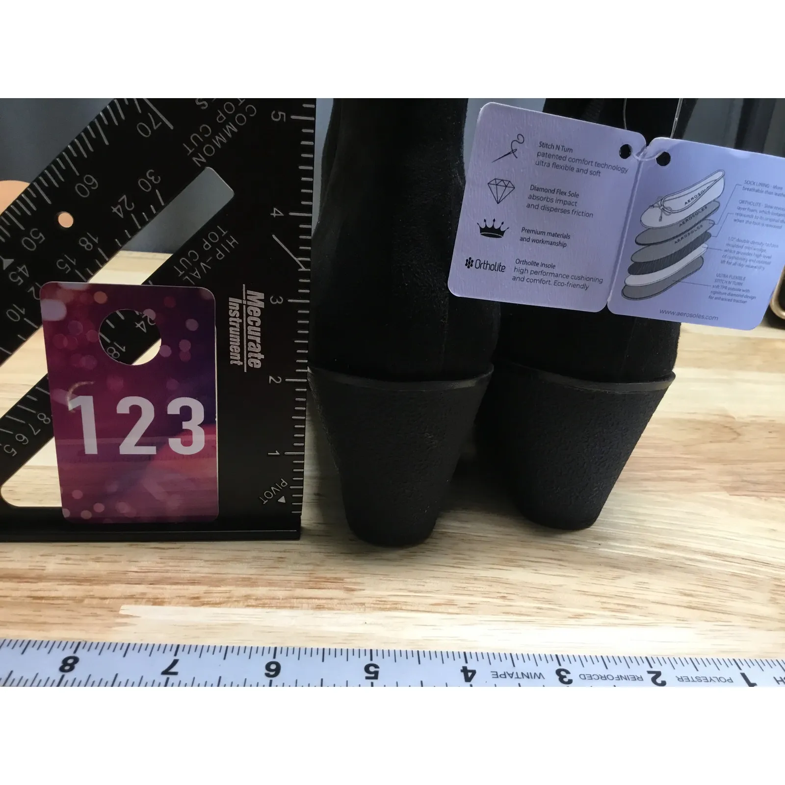 Aerosoles Brandi Women's 9.5 Black Wedge Heel Side Zip Round Toe Ankle Boots NWT - Image 8