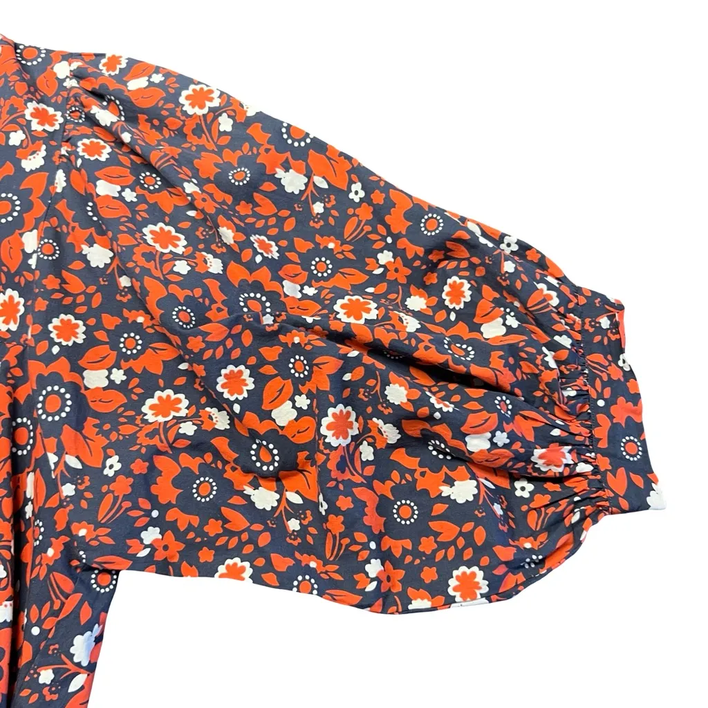 Never A Wallflower Womens Floral Babydoll Dress Size S Cottage Peasant Vacation Red - Image 3