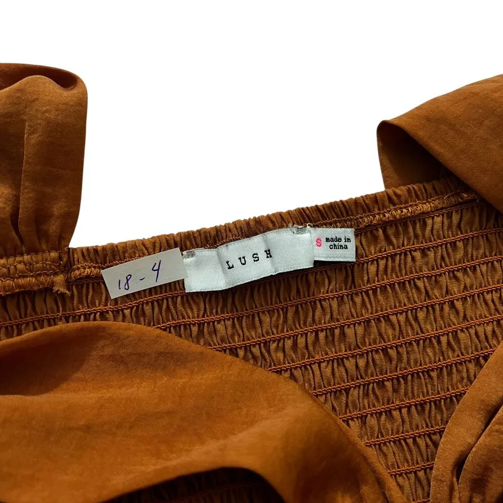 Lush Bronze Satin Tank Top Women Size Small | 18-4 - Image 4