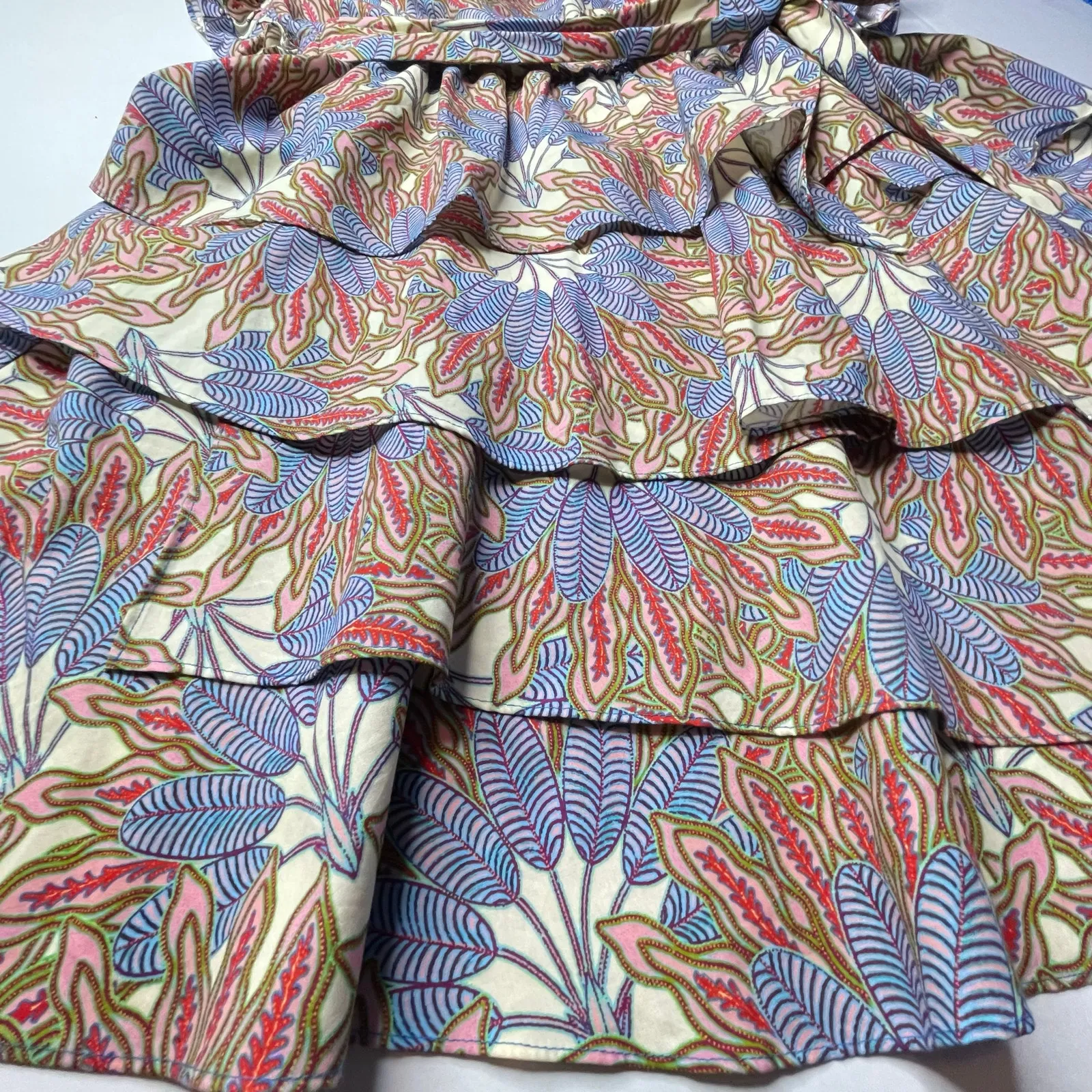 Marie Oliver Pacific Palm Fiona Dress size Large Tiered - Image 8