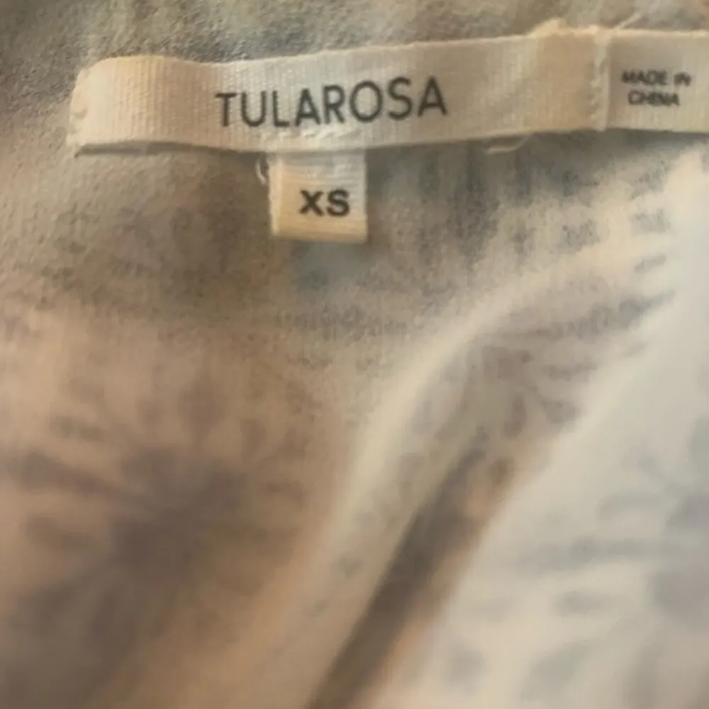 TULAROSA X REVOLVE Long Sleeve Blue White Ruffled Mini Dress - Image 7