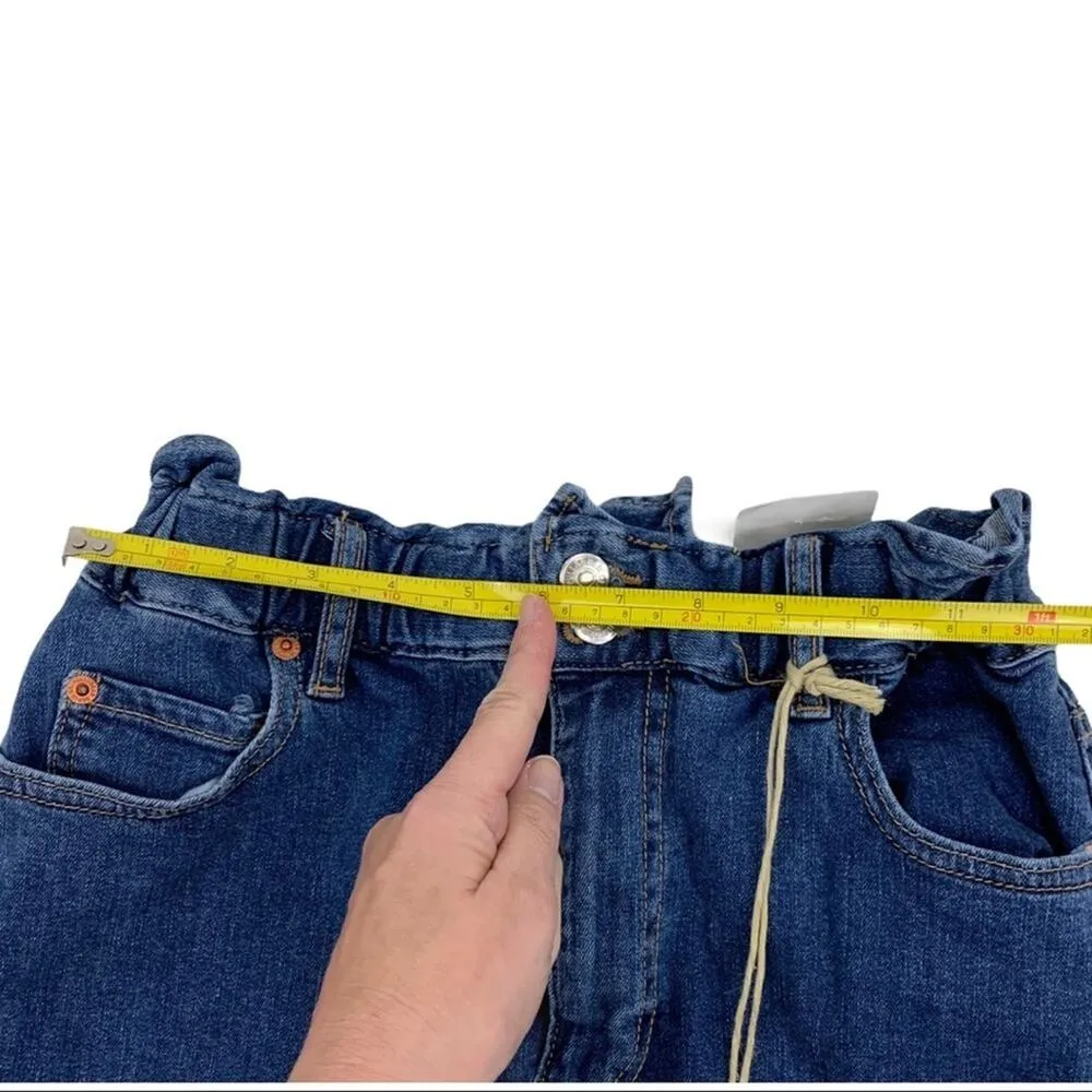 Pull & Bear | NWT | Small | Denim Blue Jeans Wide Elastic Waist Miniskirt - Image 3