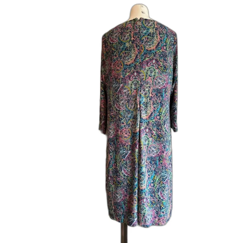 Tommy Hilfiger Paisley Colorful Sheath Midi Dress 16 - Image 4