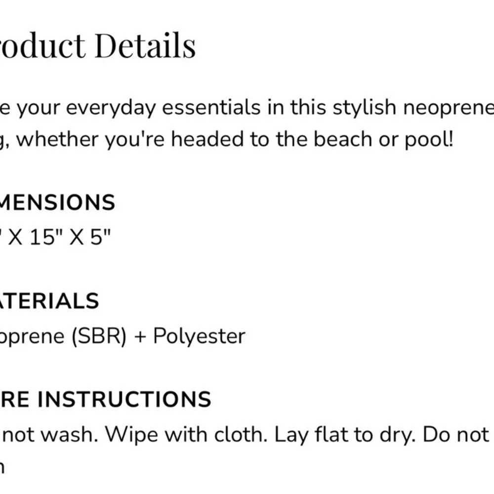 Summersalt The Perfect Beach Tote Hibiscus & Lava Neoprene Bag - NWT - Image 8